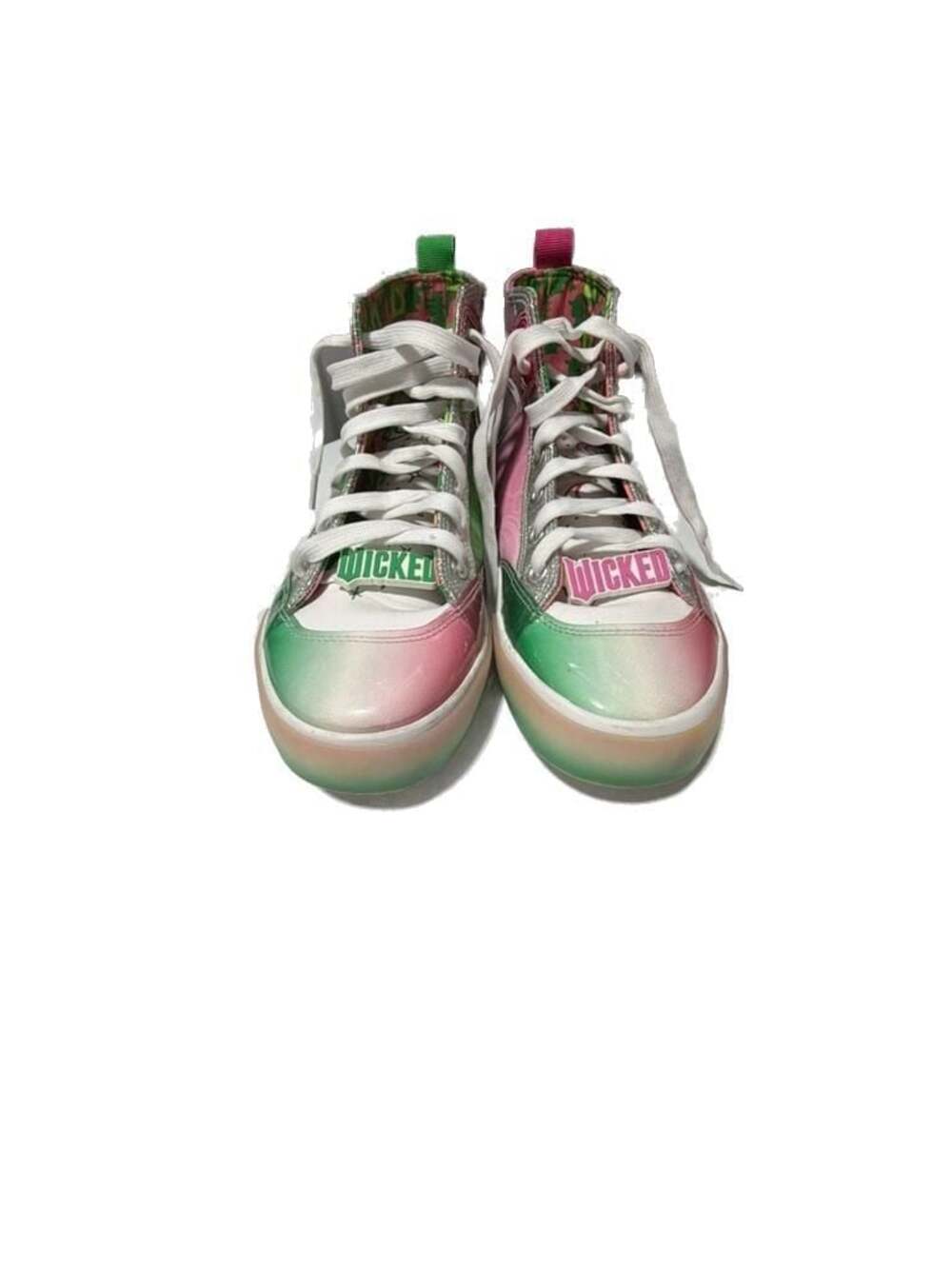 Ground Up Wicked The Musical High-Top Sneakers Pink and Green